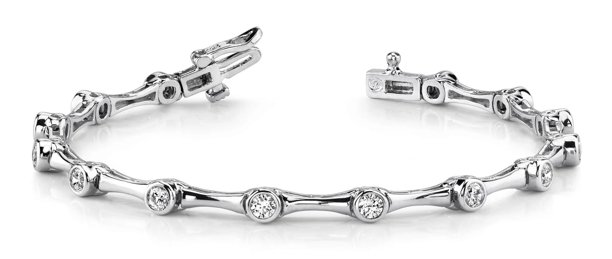 Classic Column Link Lab-Grown Diamond Bracelet with 2.60 ct.(finished) 3.8mm - Image 4
