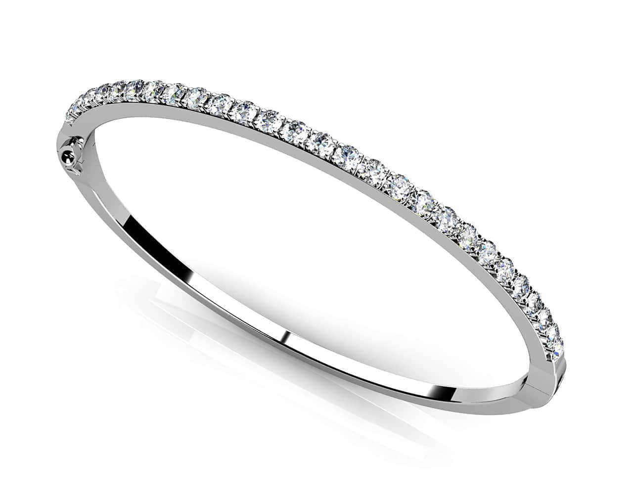 Classic Lab-Grown Diamond Bangle with 2.03 ct.(finished) 2.7mm
