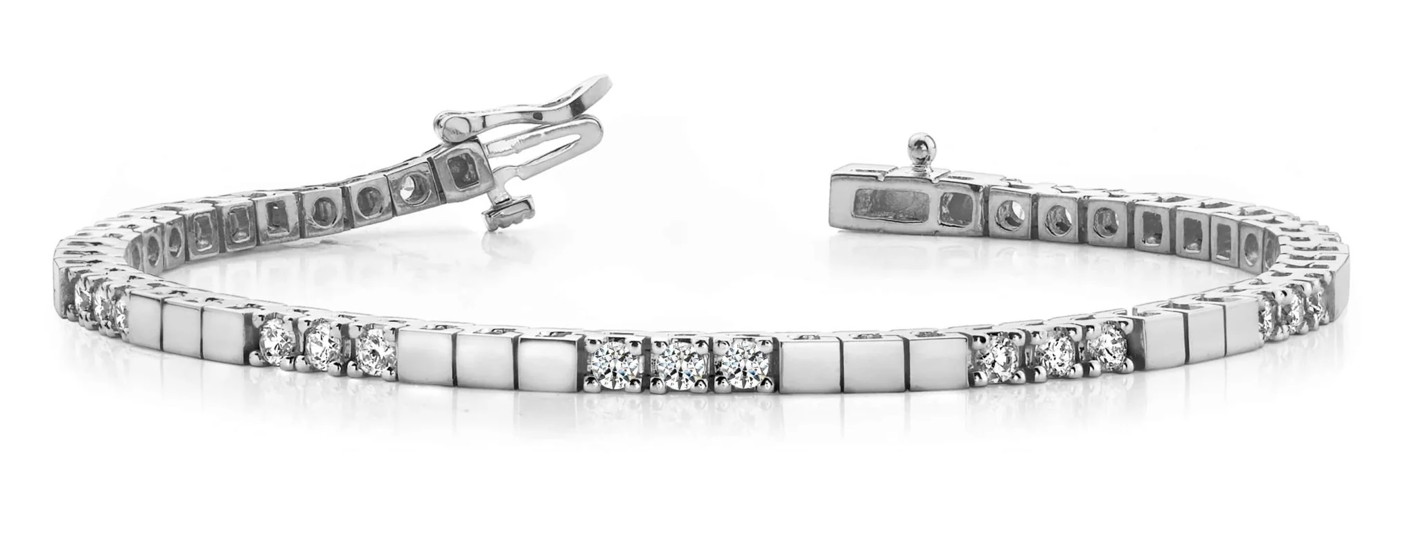 Classic Diamond Block Harmony Diamond Tennis Bracelet with 2.16 ct.(finished) 3.0mm - Image 3