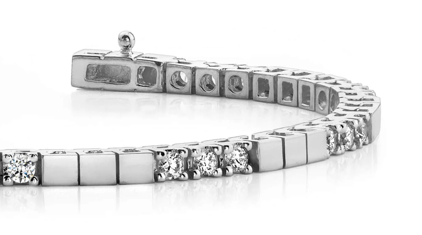 Classic Diamond Block Harmony Lab-Grown Diamond Tennis Bracelet with 1.49 ct.(finished) 2.5mm
