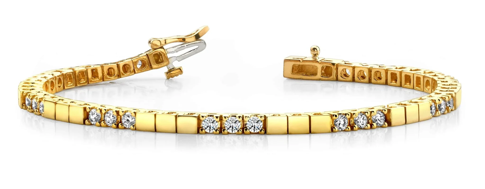 Classic Diamond Block Harmony Lab-Grown Diamond Tennis Bracelet with 3.12 ct.(finished) 3.25mm - Image 4