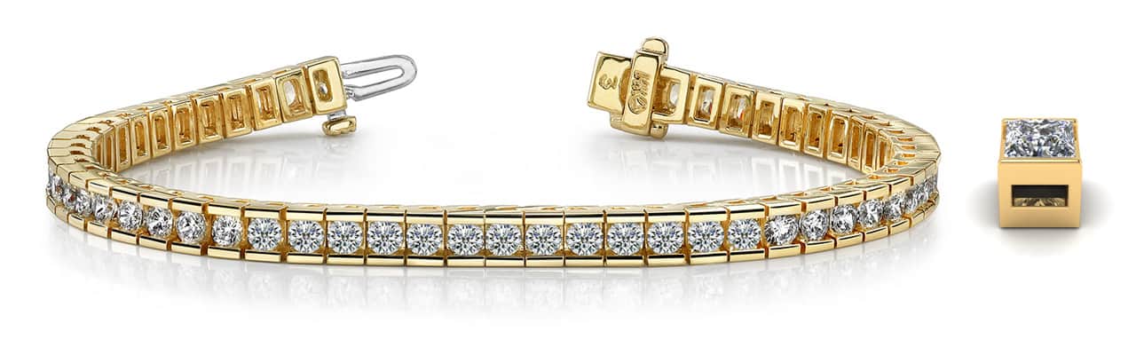 Classic Diamond Box Diamond Tennis Bracelet with 4.20 ct.(finished) 2.75mm - Image 5