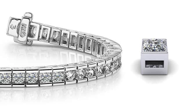 Classic Diamond Box Lab-Grown Diamond Tennis Bracelet with 10.50 ct.(finished) 4.0mm