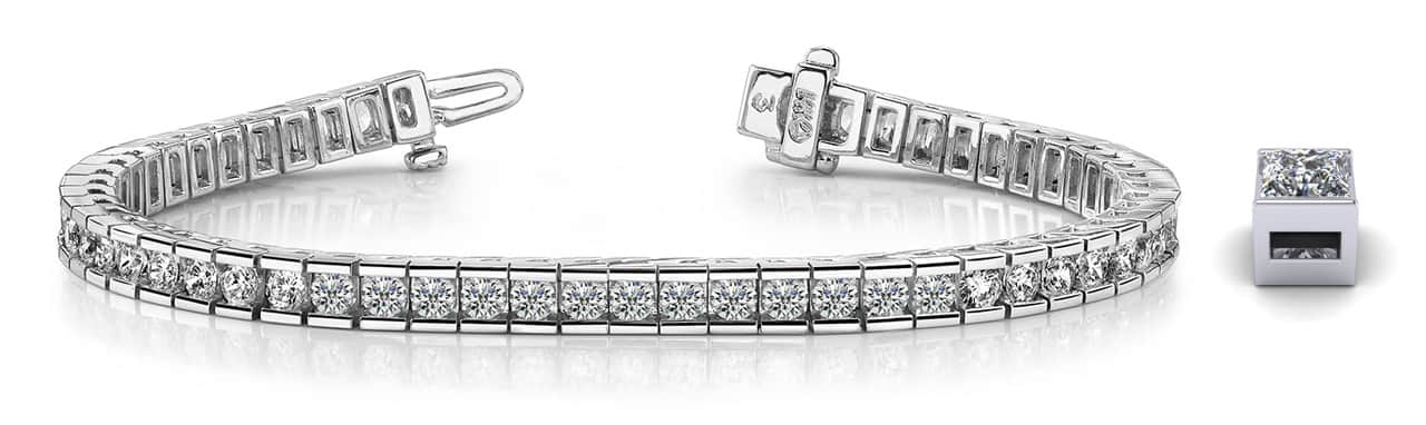 Classic Diamond Box Lab-Grown Diamond Tennis Bracelet with 17.00 ct.(finished) 5.0mm - Image 4