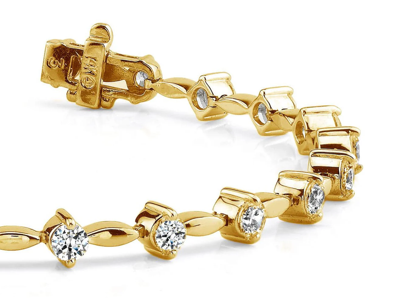 Classic Diamond Link Lab-Grown Diamond Bracelet with 3.99 ct.(finished) 3.8mm - Image 2