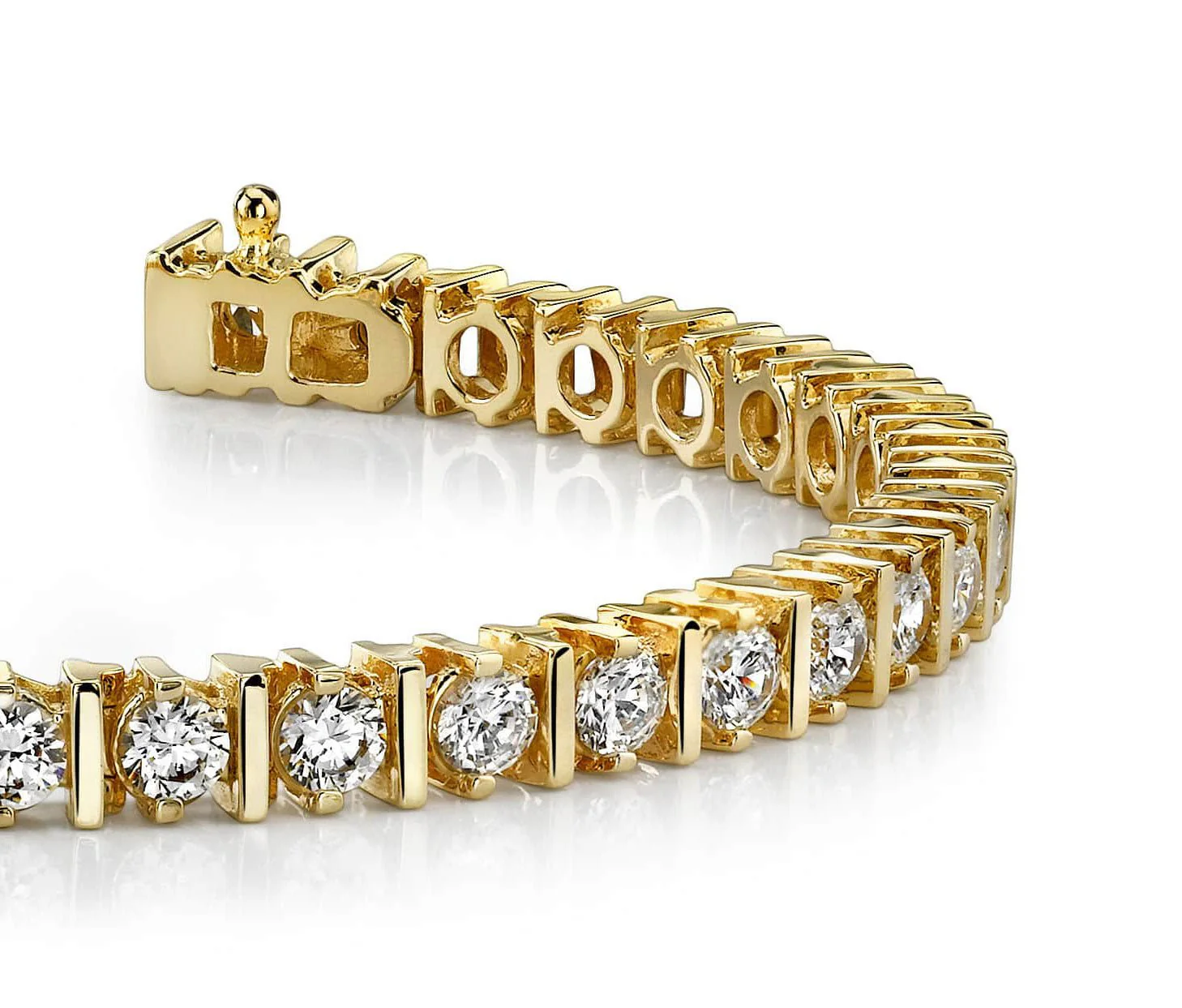 Classic Diamond Link Prong Set Lab-Grown Diamond Tennis Bracelet with 4.10 ct.(finished) 3.0mm - Image 2