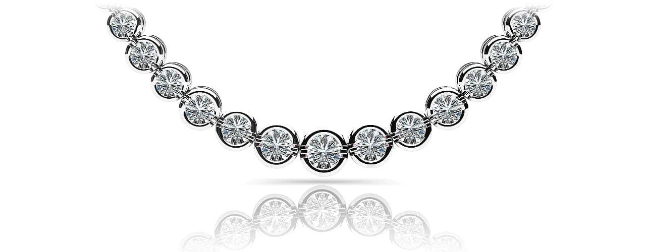 Classic Diamond Strand Necklace With Shiny Diamond Links with 1.99 ct.(finished)