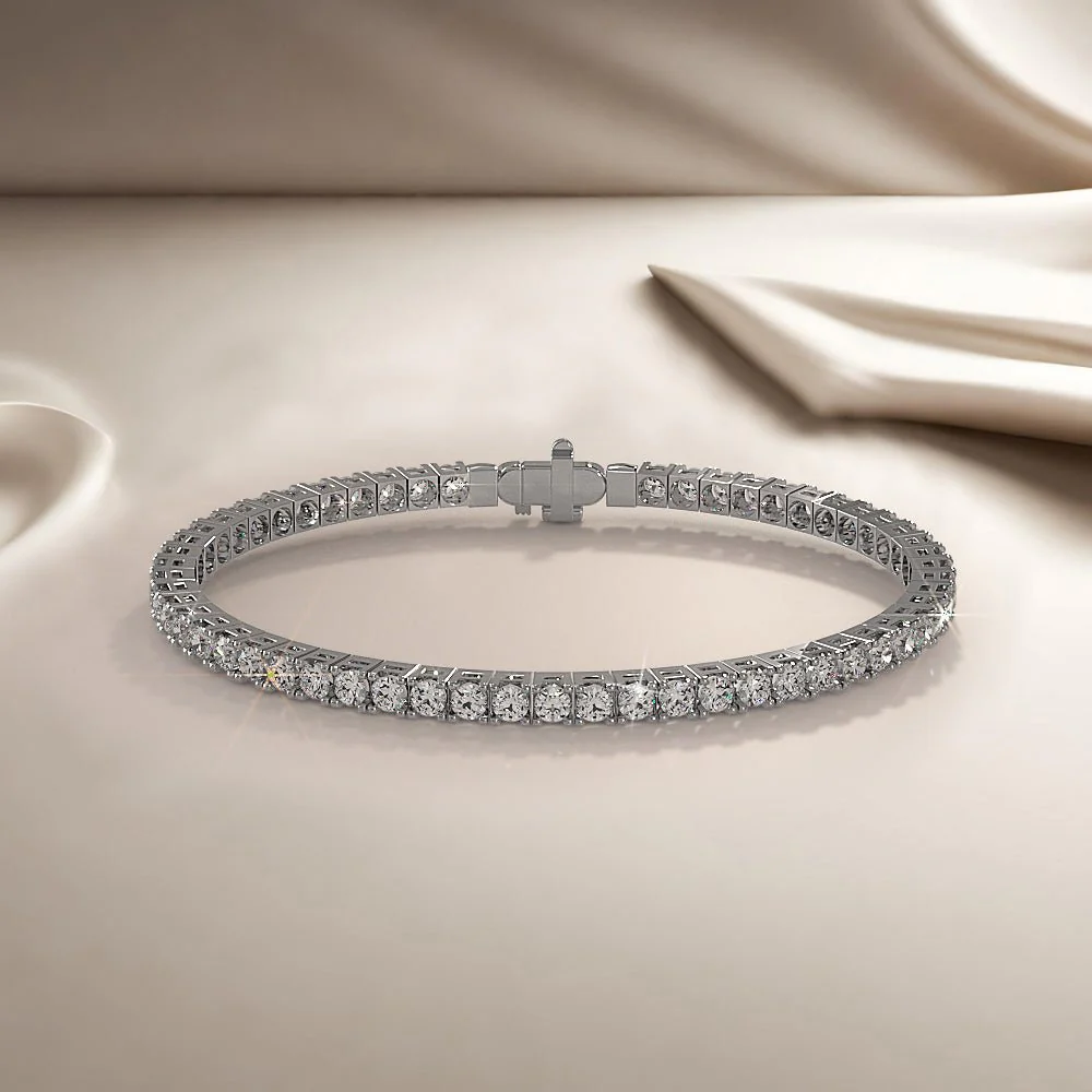 Classic Four Prong Flexible Bangle Diamond with 4.68 ct.(finished) 2.8mm - Image 3