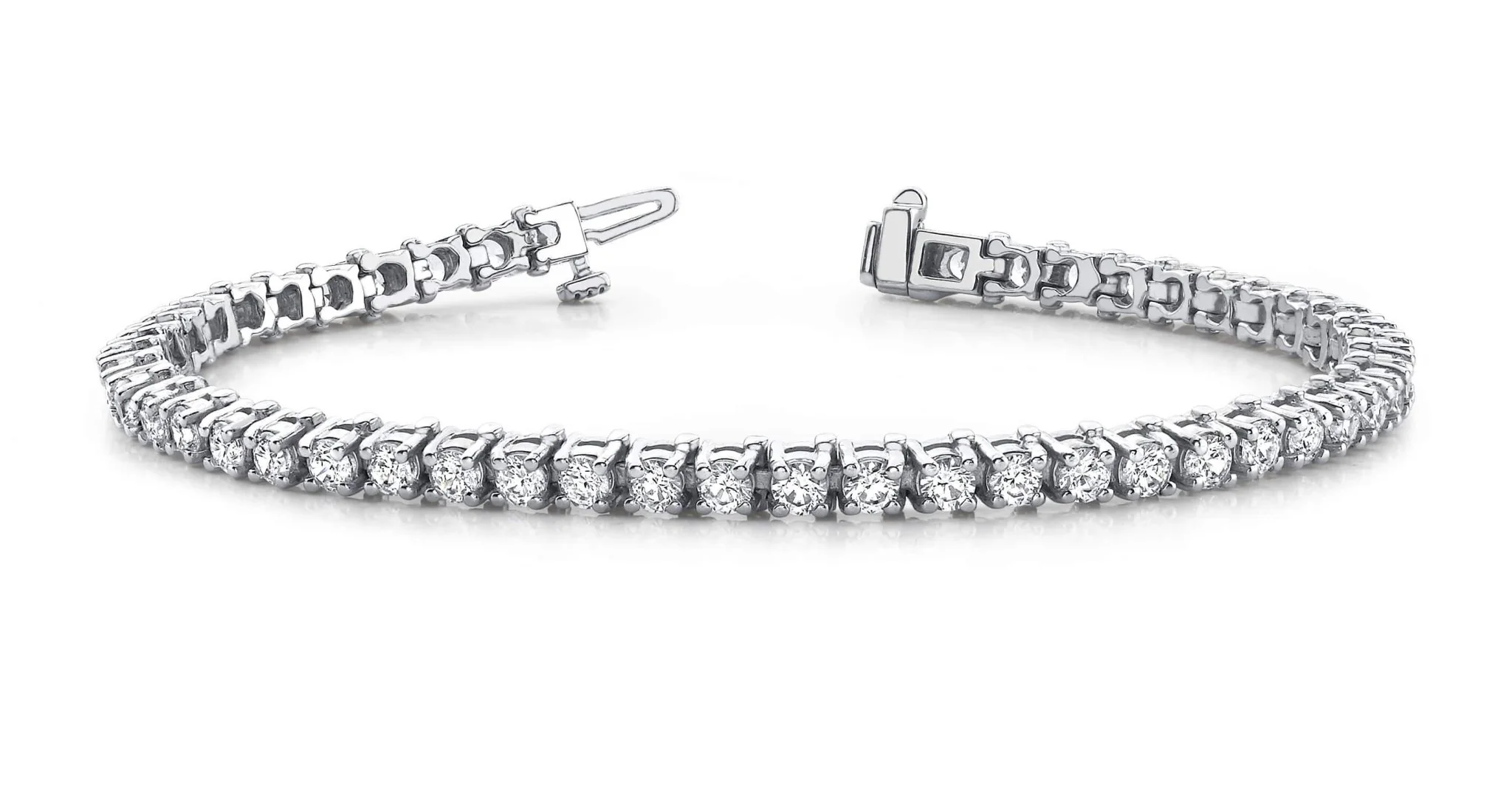 Classic Four Prong Round Lab-Grown Diamond Tennis Bracelet with 4.06 ct.(finished) 2.7mm - Image 3