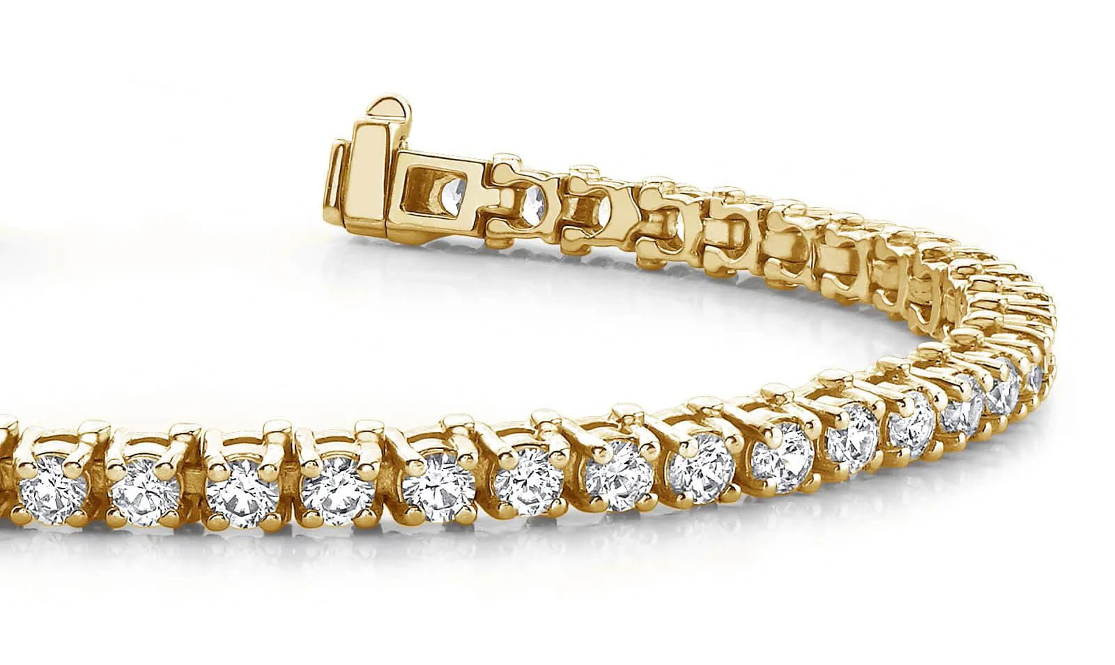 Classic Four Prong Round Lab-Grown Diamond Tennis Bracelet with 6.03 ct.(finished) 3.25mm - Image 2