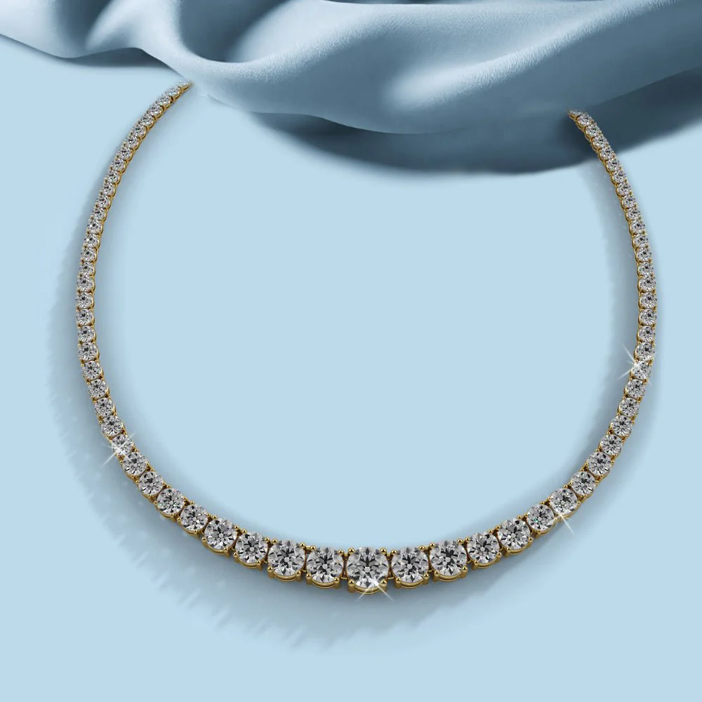 Classic Graduated Strand Of Lab-Grown Diamond with 6.00 ct.(finished) - Image 6