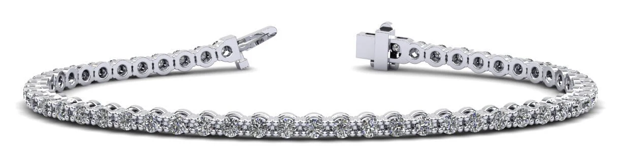 Classic Link Diamond  Tennis Bracelet with 3.00 ct.(finished) 2.5mm - Image 4