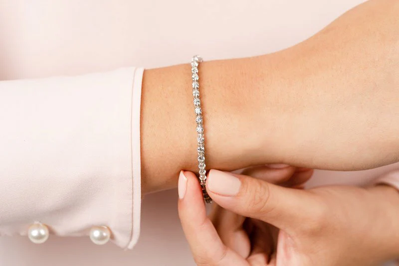 Classic Link Diamond  Tennis Bracelet with 3.96 ct.(finished) 2.8mm - Image 3