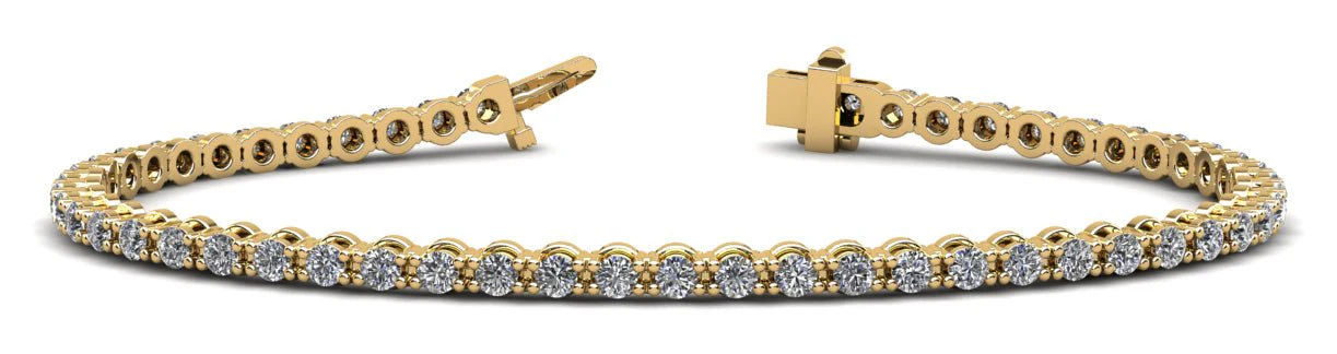Classic Link Diamond  Tennis Bracelet with 6.02 ct.(finished) 3.6mm - Image 5