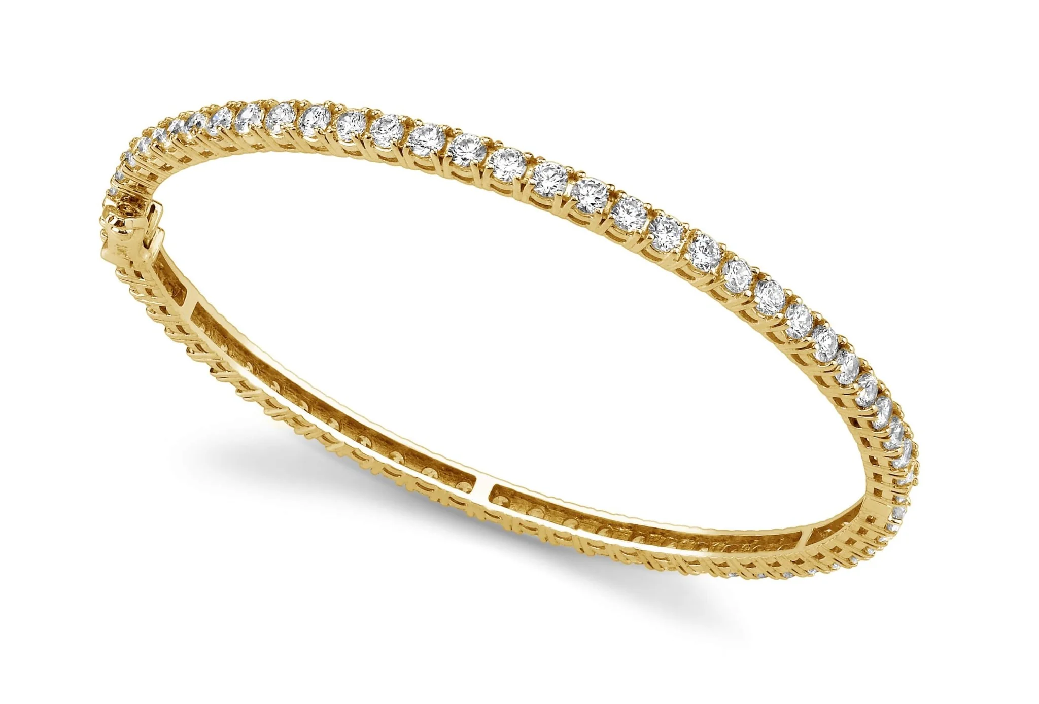 Classic Prong Set Lab-Grown Diamond Bangle with 2.48 ct.(finished) 2mm - Image 2