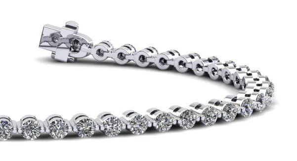 Classic Prong Set Diamond Tennis Bracelet with 5.95 ct.(finished) 3.6mm