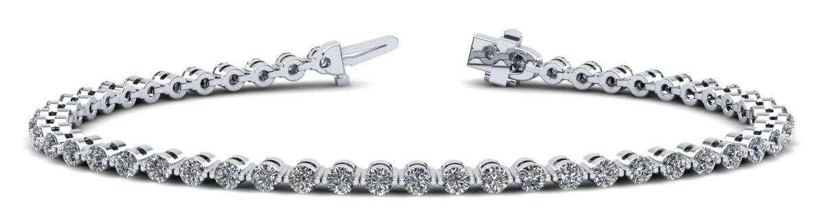Classic Prong Set Lab-Grown Diamond Tennis Bracelet with 2.04 ct.(finished) 2.25mm - Image 4