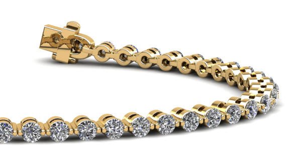 Classic Prong Set Lab-Grown Diamond Tennis Bracelet with 6.93 ct.(finished) 3.8mm - Image 2
