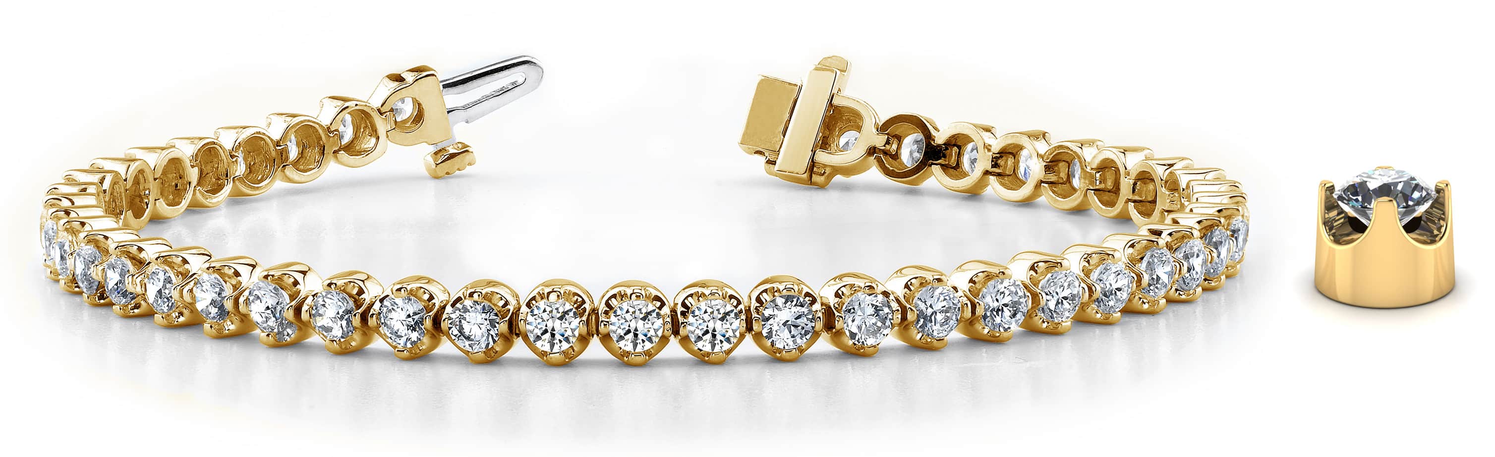 Classic Prong Set Diamond Tennis Bracelet with 2.36 ct.(finished) 2.1mm - Image 6