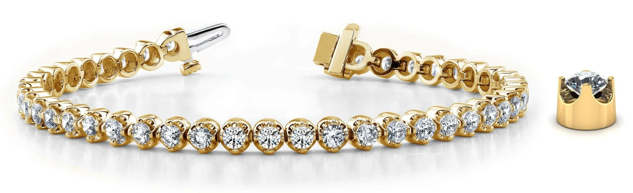 Classic Prong Set Lab-Grown Diamond Tennis Bracelet with 1.98 ct.(finished) 1.9mm - Image 6