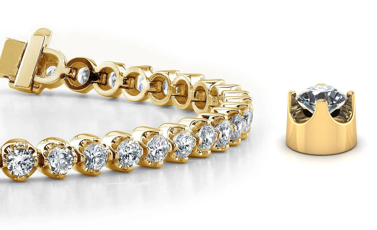Classic Prong Set Lab-Grown Diamond Tennis Bracelet with 3.36 ct.(finished) 2.7mm - Image 2