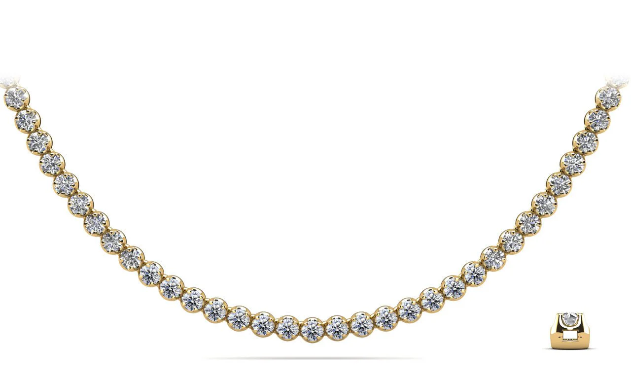 Classic Riviera Tennis Diamond Necklace with 3.06 ct.(finished) 1.6mm - Image 2
