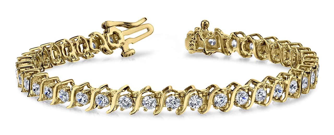Classic S Shaped Lab-Grown Diamond Tennis Bracelet with 3.99 ct.(finished) 3.0mm - Image 5