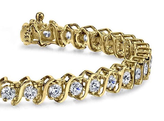 Classic S Shaped Lab-Grown Diamond Tennis Bracelet with 9.90 ct.(finished) 4.5mm - Image 2