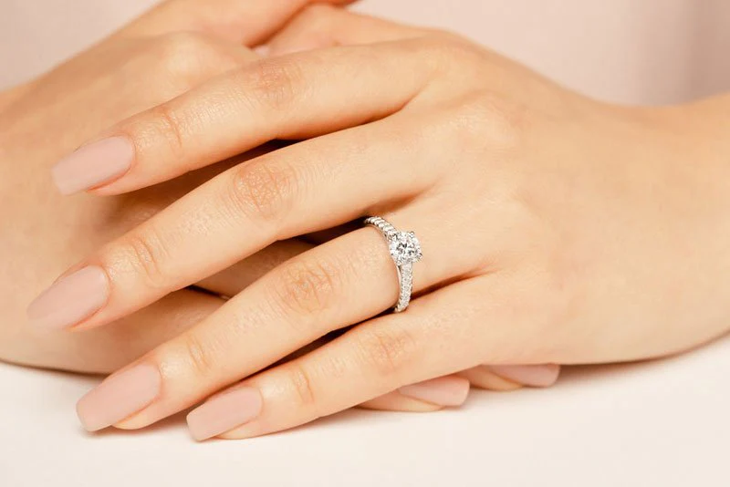 Classic Sparkle Lab-Grown Diamond Engagement Ring with 1.21 ct. (0.75 ct. center diamond) - Image 3