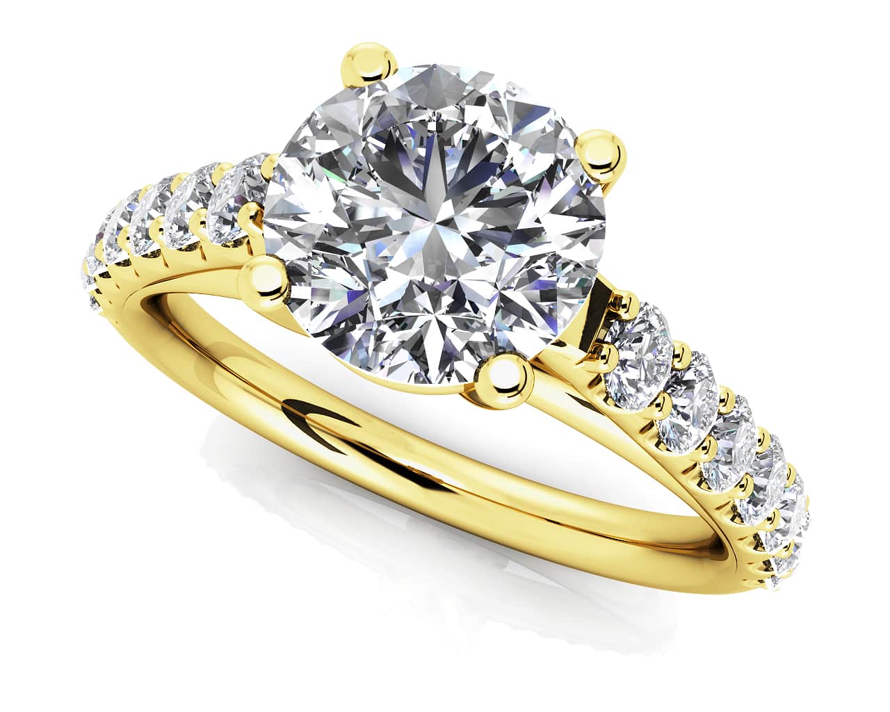 Classic Sparkle Lab-Grown Diamond Engagement Ring with 2.46 ct. (2.00 ct. center diamond) - Image 2