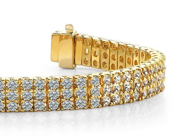 Classic Three Row Diamond Bracelet with 6.30 ct.(finished) 2.0mm - Image 2