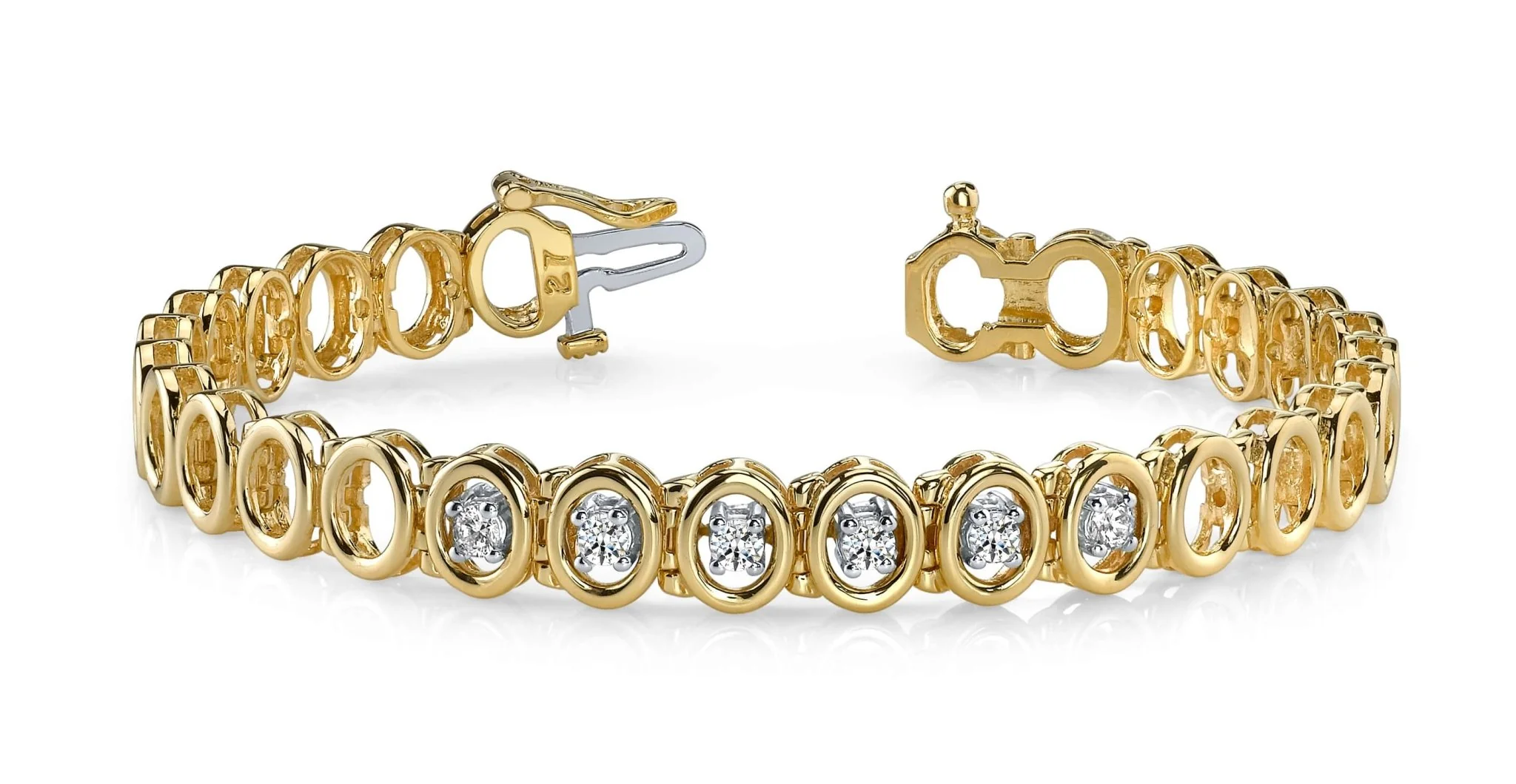 Classic Two Tone Add A Diamond Bracelet with 0.60 ct.(finished) 3mm - Image 3
