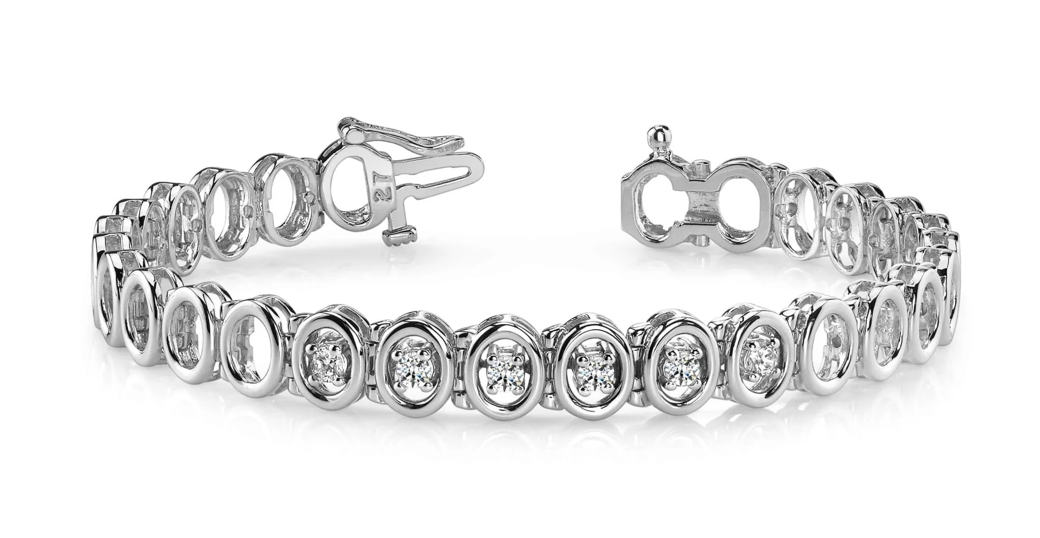 Classic Two Tone Add A Diamond Bracelet with 0.60 ct.(finished) 3mm - Image 4