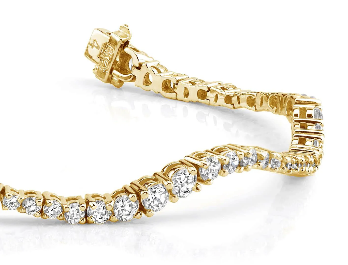 Classic Wave Journey Bracelet In Lab-Grown Diamond with 3.07 ct.(finished) - Image 2