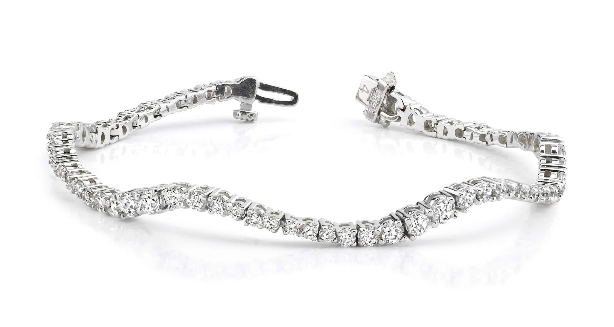 Classic Wave Journey Bracelet In Lab-Grown Diamond with 4.99 ct.(finished) - Image 3
