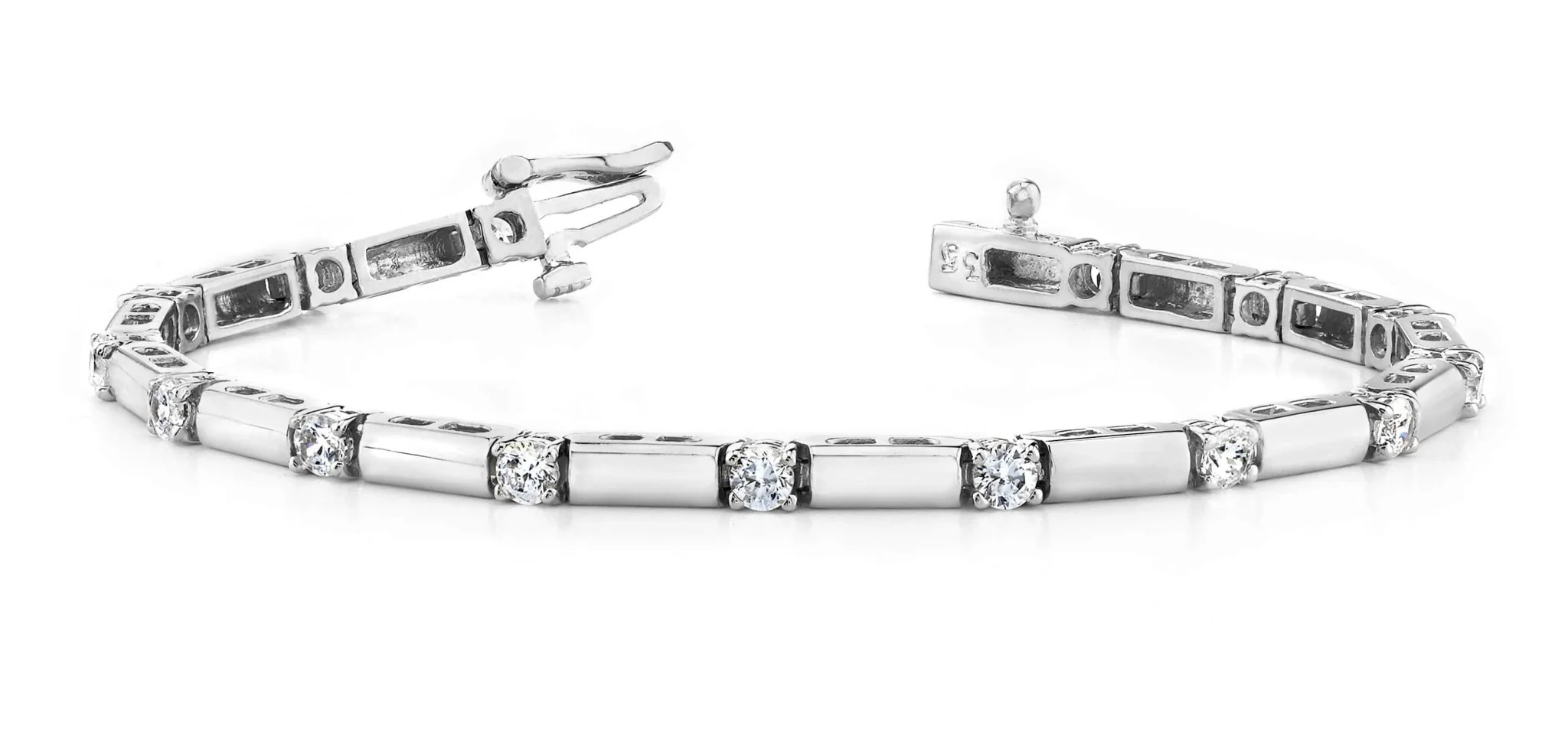 Clean Design Diamond And Bar Diamond Bracelet with 1.53 ct.(finished) 3.0mm - Image 4