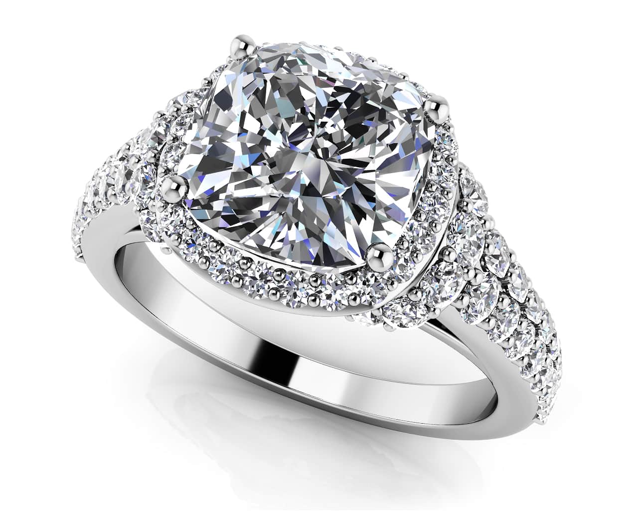 Cloud Nine Diamond Engagement Ring with 2.73 ct. (2.00 ct. center diamond)