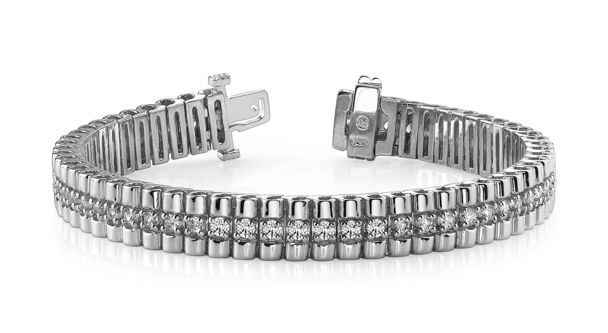 Continuous Strand Diamond Bracelet with 3.08 ct.(finished) 2.5mm - Image 4