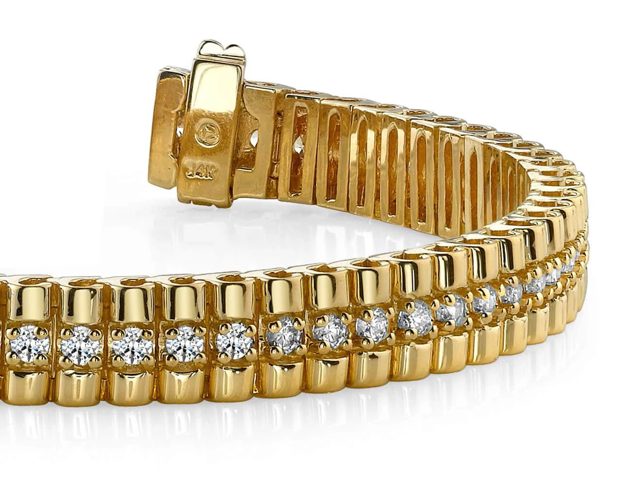 Continuous Strand Diamond Bracelet with 5.70 ct.(finished) 3.5mm - Image 2