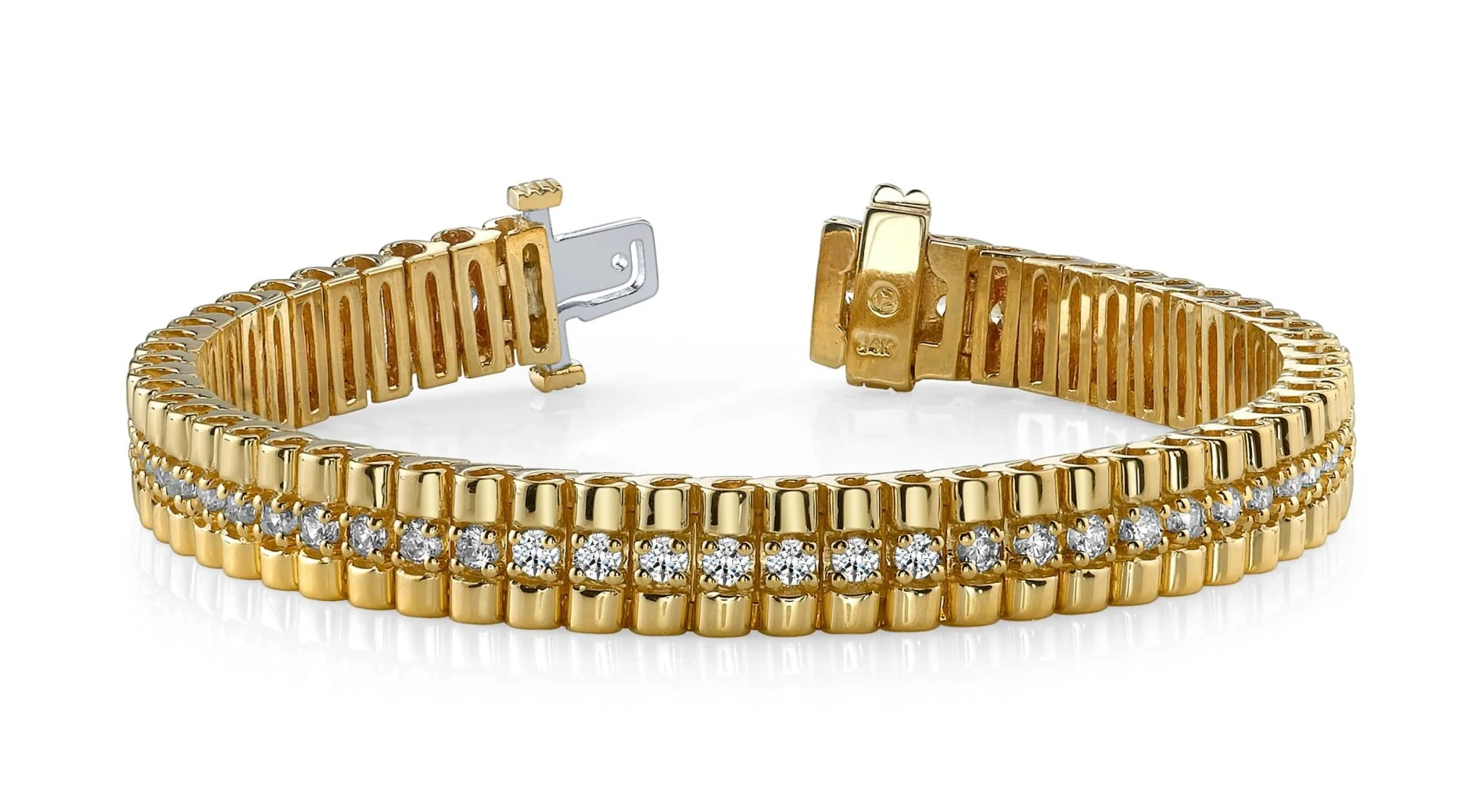 Continuous Strand Diamond Bracelet with 5.70 ct.(finished) 3.5mm - Image 3