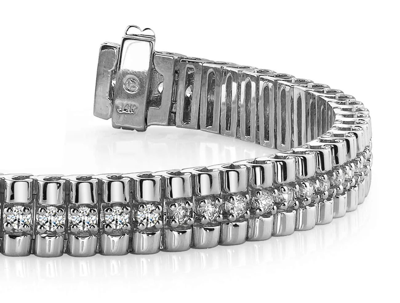 Continuous Strand Lab-Grown Diamond Bracelet with 2.05 ct.(finished) 2mm