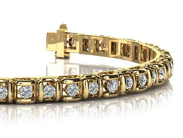 Cross Directional Link Diamond Bracelet with 1.01 ct.(finished) 1.7mm - Image 2