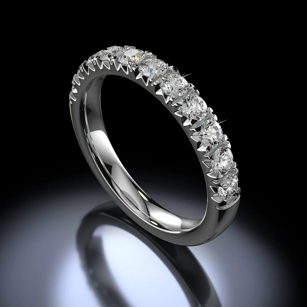 Crown Set Diamond Anniversary Diamond Ring with 0.48 ct.(finished) 2.1mm - Image 3