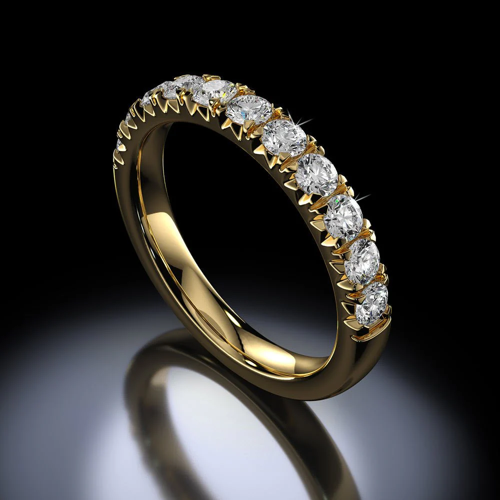Crown Set Lab-Grown Diamond Anniversary Ring with 0.77 ct.(finished) 2.6mm - Image 4