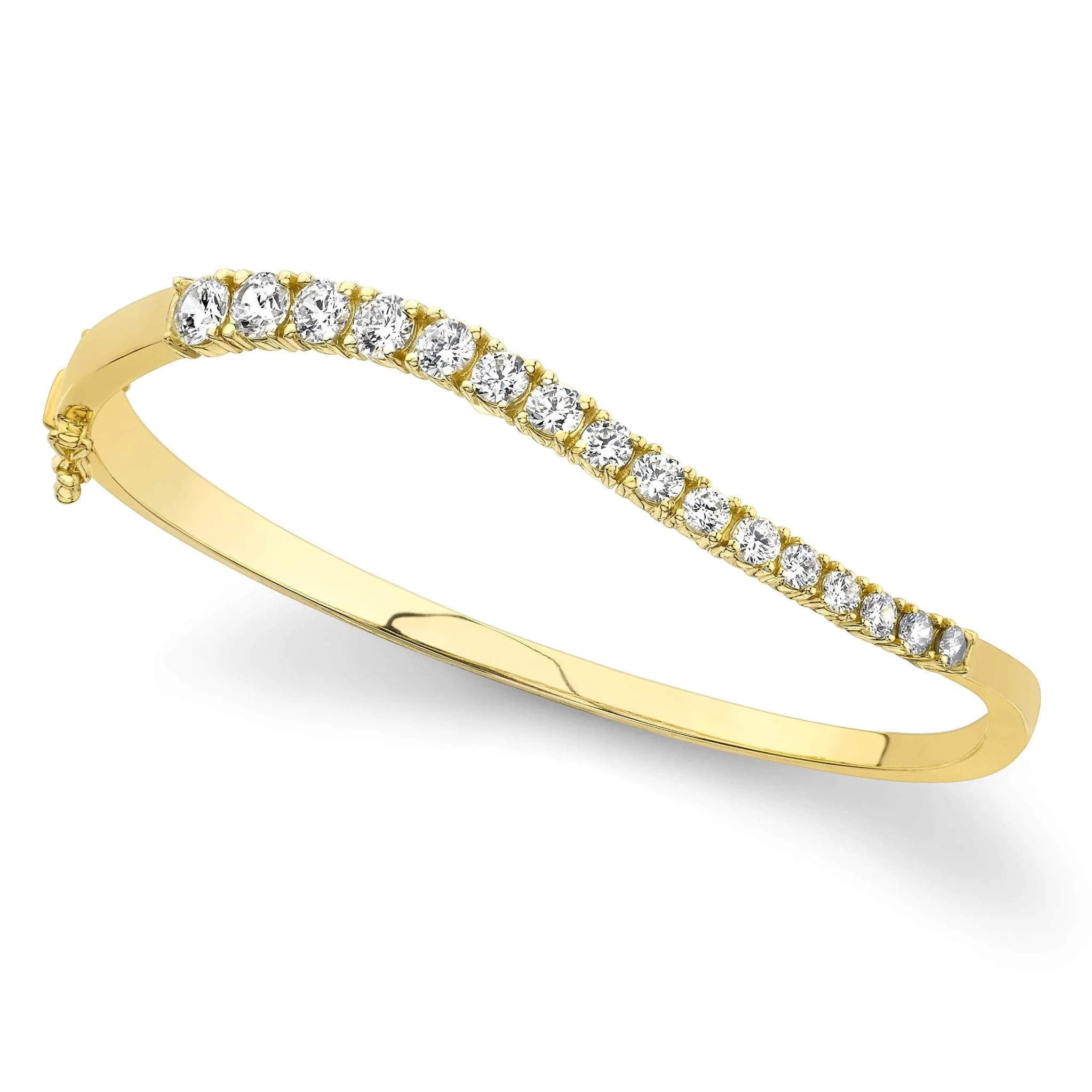 Curved Diamond Journey Lab-Grown Diamond Bangle with 1.97 ct.(finished) - Image 2