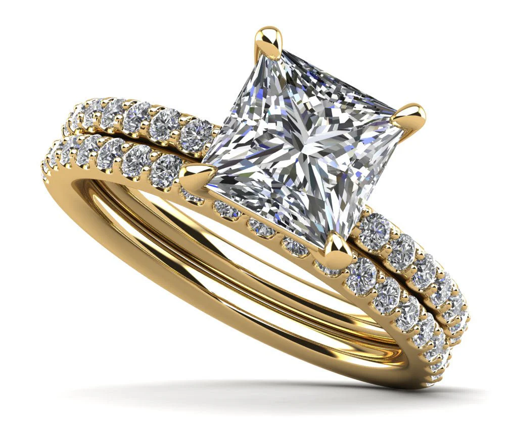 Cut To Perfection Princess Lab-Grown Diamond Bridal Set with 2.53 ct. (2.00 ct. center diamond) - Image 2
