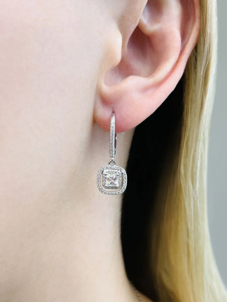 Day To Night Diamond Drop Lab-Grown Diamond Earrings with 1.06 ct. (2X0.27 ct. center diamonds) - Image 3