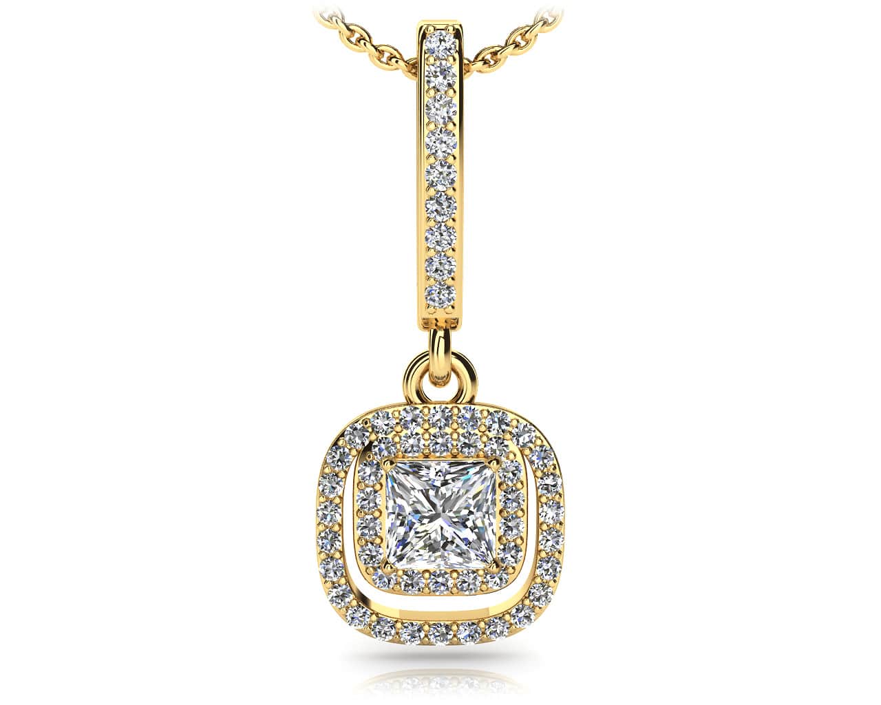 Day To Night Diamond Drop Lab-Grown Diamond Pendant with 0.53 ct. (0.27 ct. center diamond) - Image 2