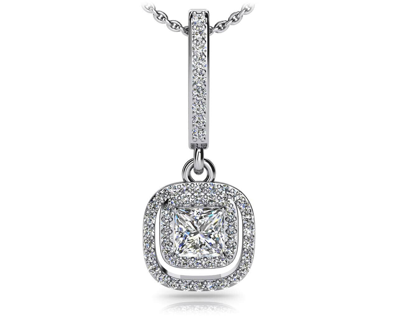 Day To Night Diamond Drop Lab-Grown Diamond Pendant with 0.89 ct. (0.50 ct. center diamond)