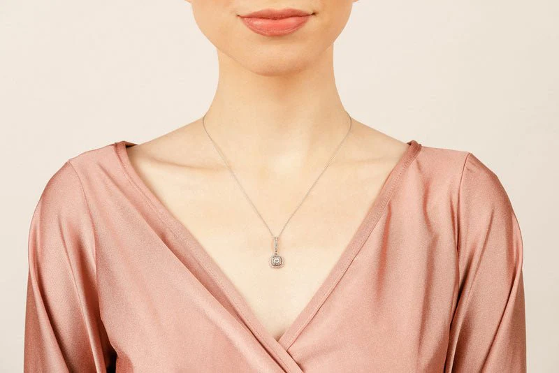 Day To Night Diamond Drop Lab-Grown Diamond Pendant with 0.89 ct. (0.50 ct. center diamond) - Image 4